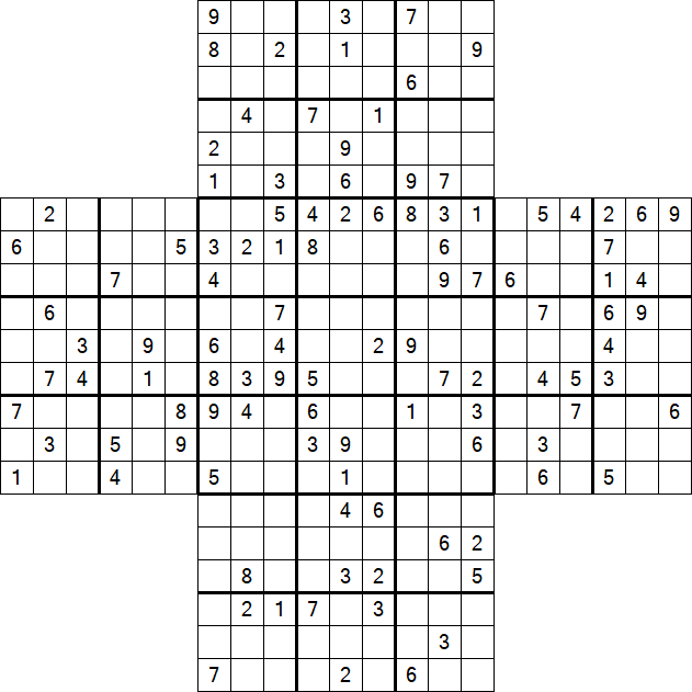 Cross Sudoku - Hard