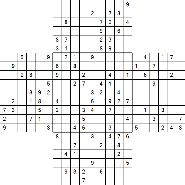 Cross Sudoku - Hard
