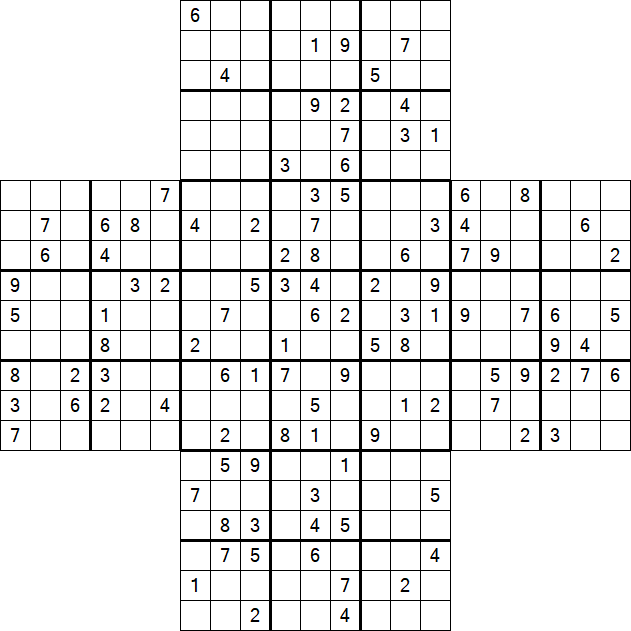 Cross Sudoku - Hard