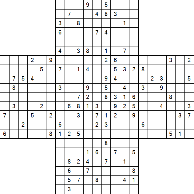 Cross Sudoku - Hard