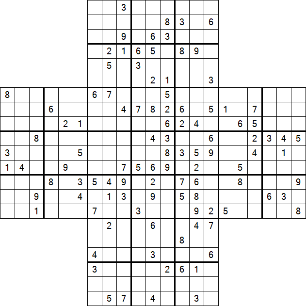 Cross Sudoku - Hard