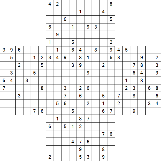 Cross Sudoku - Difícil