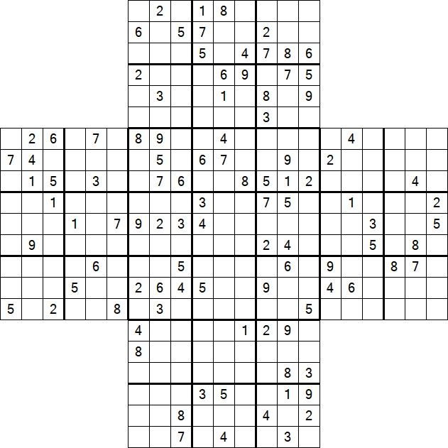 Cross Sudoku - Hard