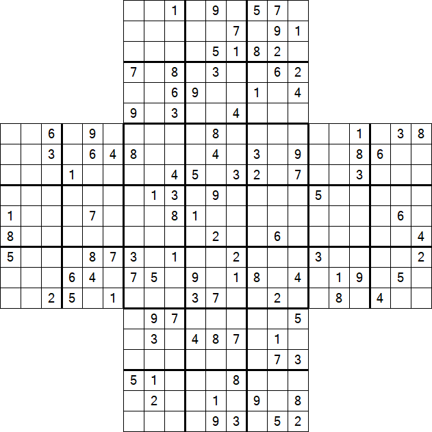 Cross Sudoku - Hard