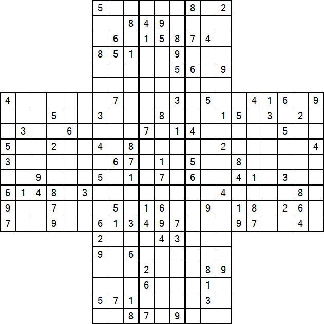 Cross Sudoku - Hard