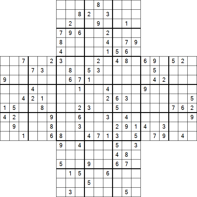 Cross Sudoku - Hard