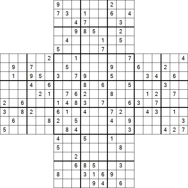 Cross Sudoku - Hard