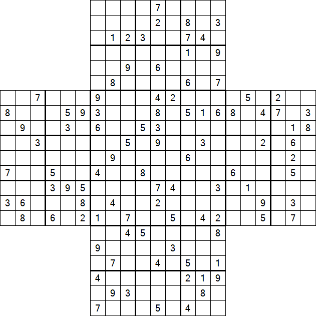 Cross Sudoku - Difícil