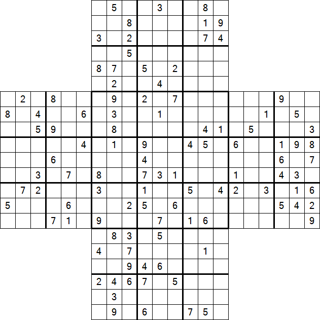 Cross Sudoku - Difícil