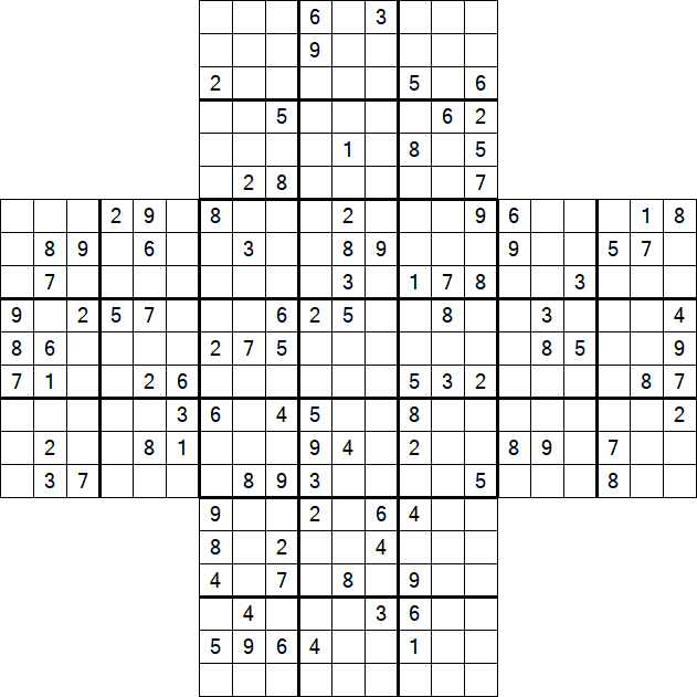 Cross Sudoku - Difícil