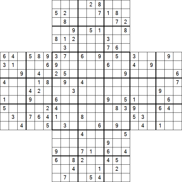 Cross Sudoku - Hard