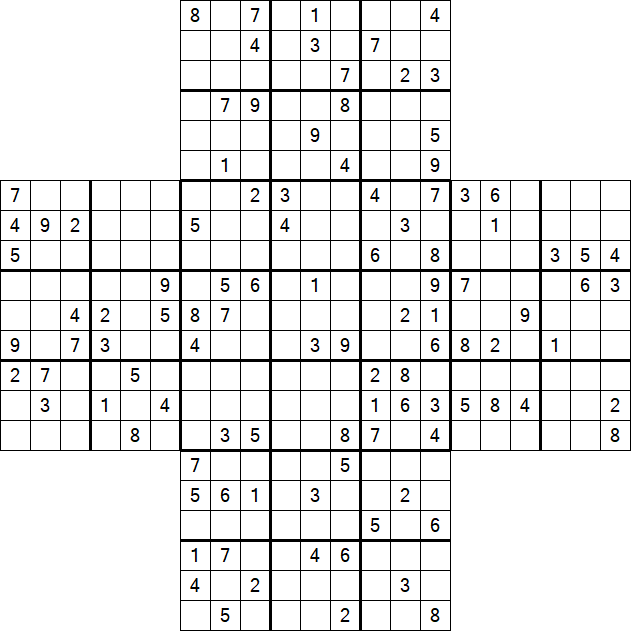 Cross Sudoku - Hard