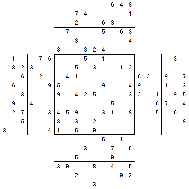 Cross Sudoku - Difícil