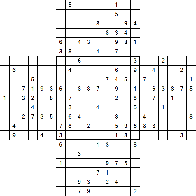 Cross Sudoku - Difícil