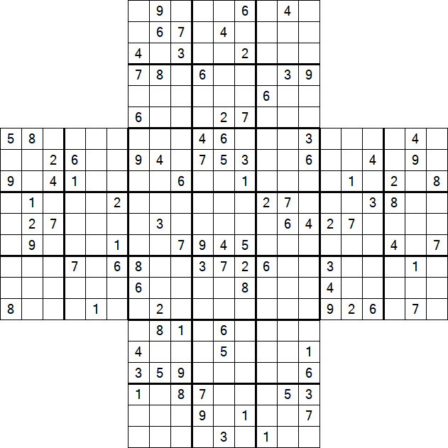 Cross Sudoku - Difícil