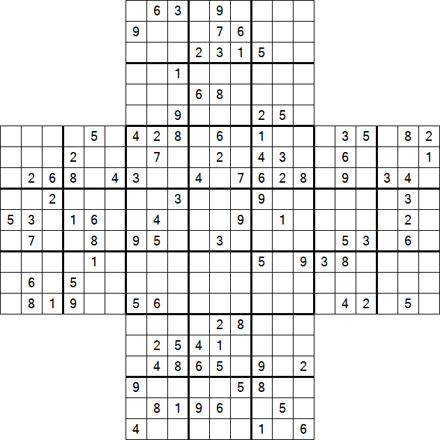 Cross Sudoku - Difícil