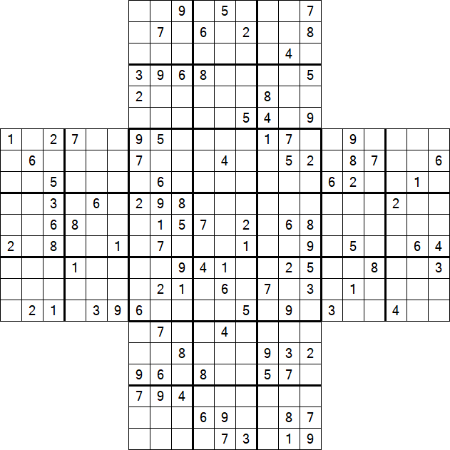 Cross Sudoku - Difícil