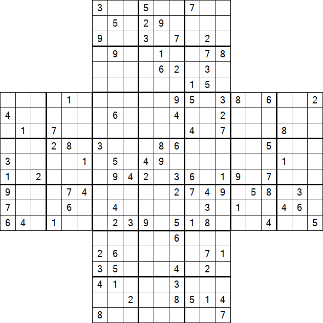 Cross Sudoku - Difícil
