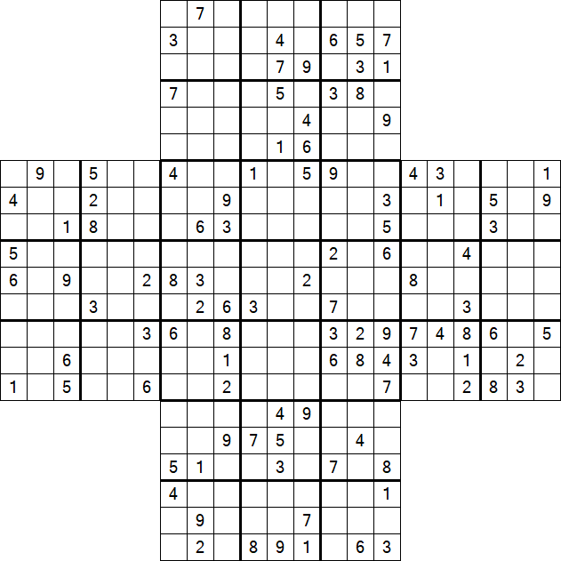 Cross Sudoku - Difícil