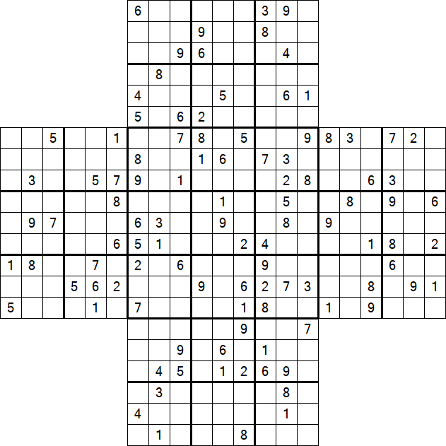 Cross Sudoku - Difícil
