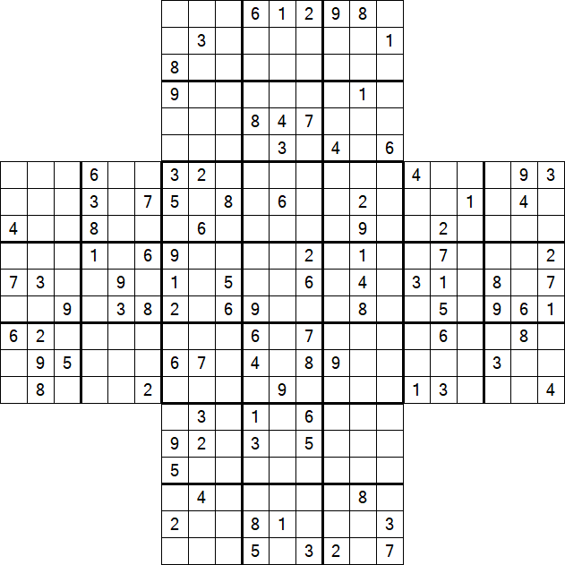 Cross Sudoku - Difícil