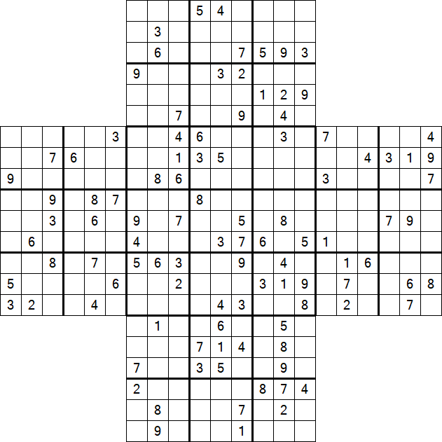 Cross Sudoku - Difícil