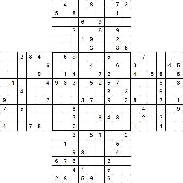 Cross Sudoku - Difícil
