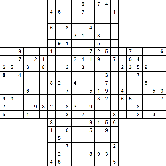Cross Sudoku - Difícil