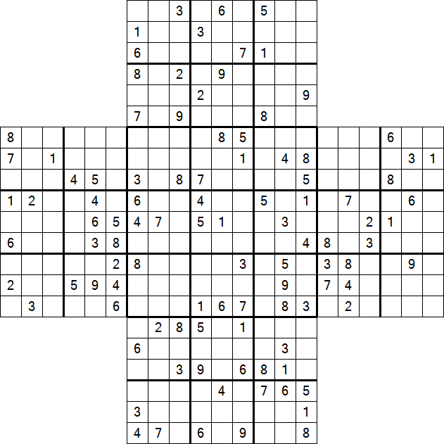 Cross Sudoku - Difícil