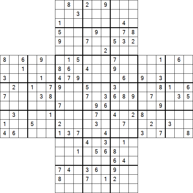 Cross Sudoku - Difícil