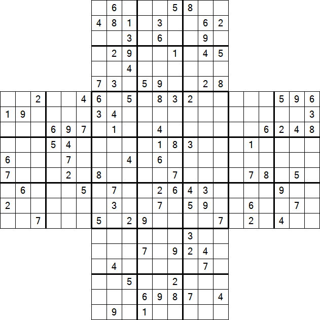Cross Sudoku - Difícil