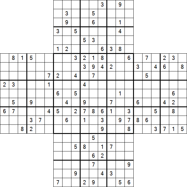 Cross Sudoku - Difícil