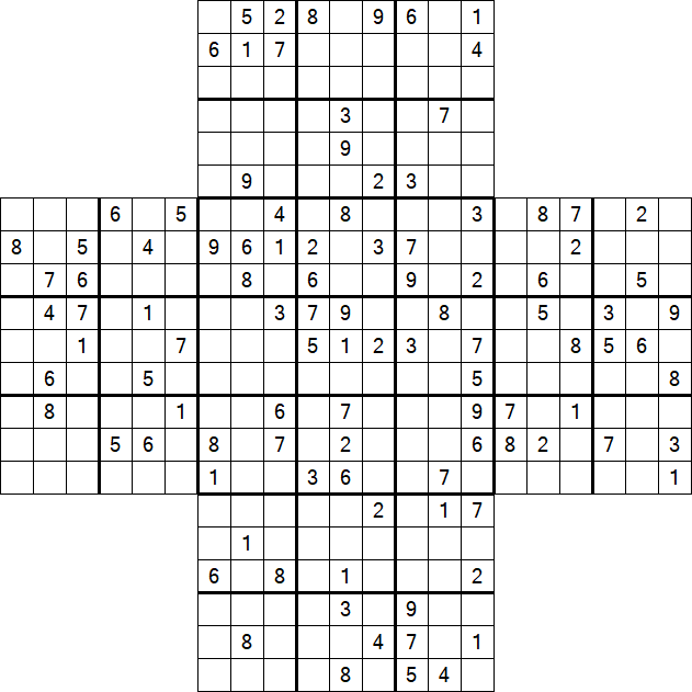 Cross Sudoku - Difícil
