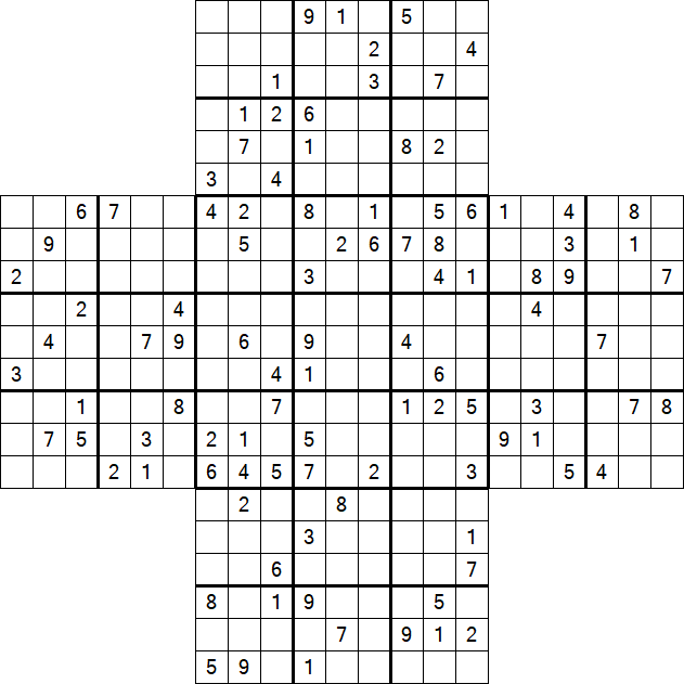 Cross Sudoku - Hard