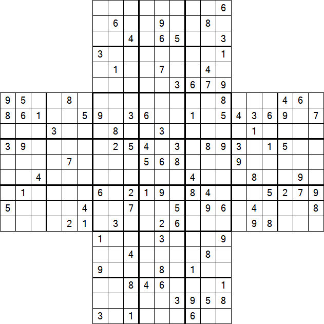 Cross Sudoku - Hard