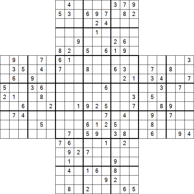 Cross Sudoku - Hard