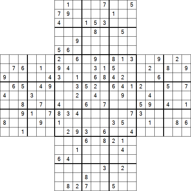 Cross Sudoku - Hard