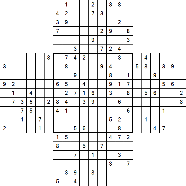 Cross Sudoku - Difícil