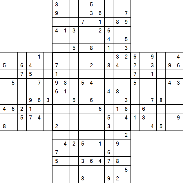 Cross Sudoku - Difícil
