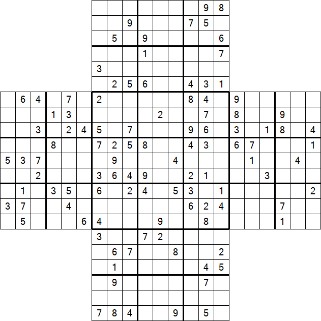 Cross Sudoku - Difícil