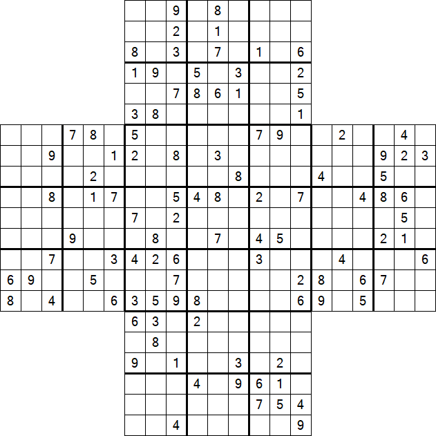 Cross Sudoku - Difícil
