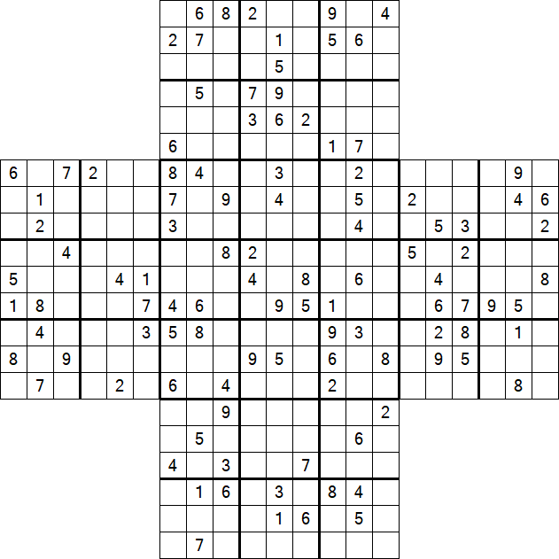 Cross Sudoku - Difícil