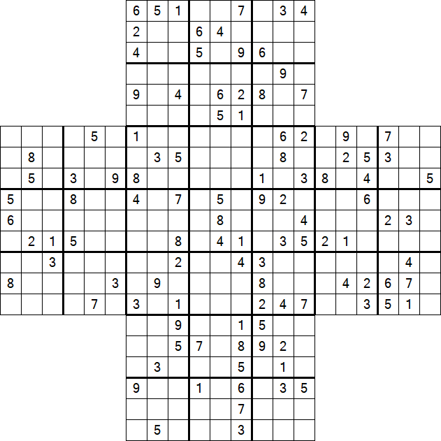 Cross Sudoku - Difícil