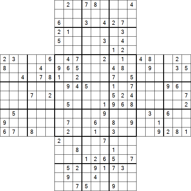 Cross Sudoku - Difícil