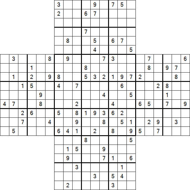 Cross Sudoku - Difícil