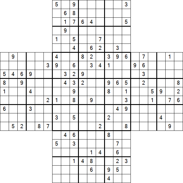 Cross Sudoku - Difícil