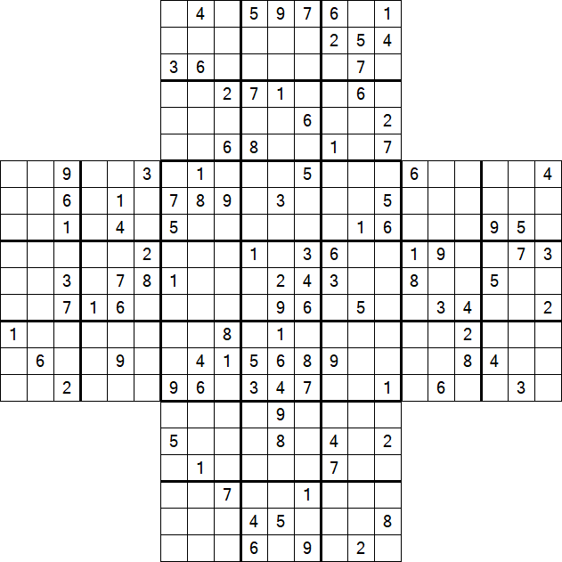 Cross Sudoku - Difícil