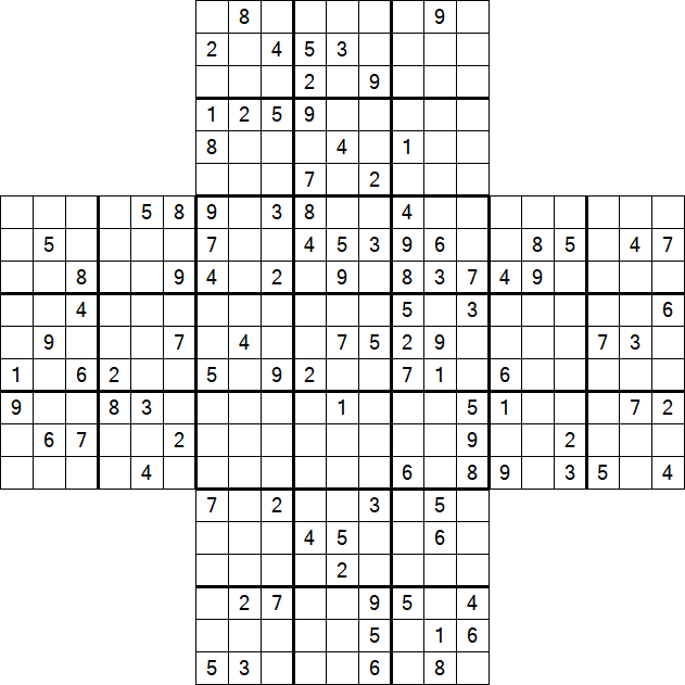 Cross Sudoku - Difícil
