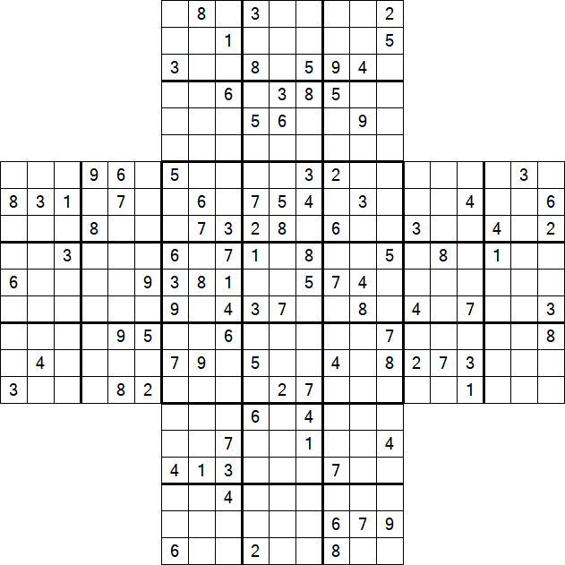 Cross Sudoku - Difícil