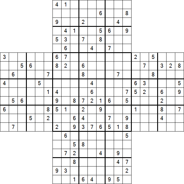 Cross Sudoku - Difícil